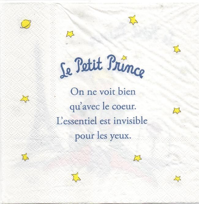 Serviette papier Le Petit Prince 33 cm X 33 cm 3 plis