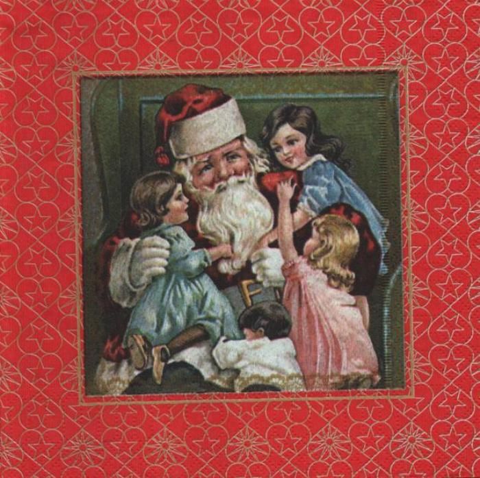 Serviette papier Saint Nicolas 33 cm X 33 cm 3 plis