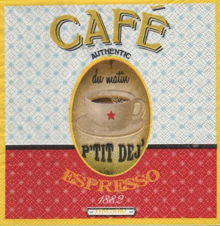 Serviette papier thé ou café 33 cm X 33 cm 3 plis