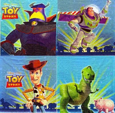 Serviette papier Toy Story de 33 cm X 33 cm 2 plis