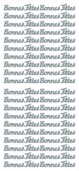 Sticker Bonne Fêtes couleur argentr 230 mm x 100 mm
