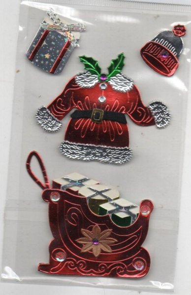 Stickers 3D autocollants Noël traineau pour décoration
