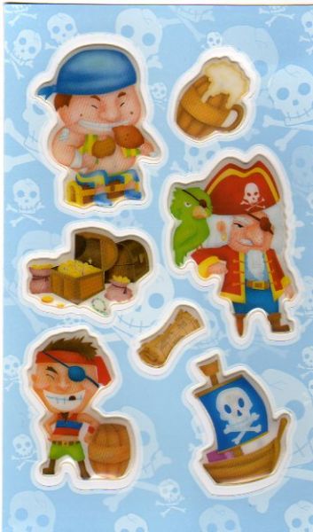 Stickers 3D coffre pirate