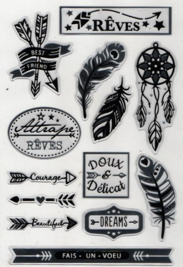 Stickers métallisées 13 pièces