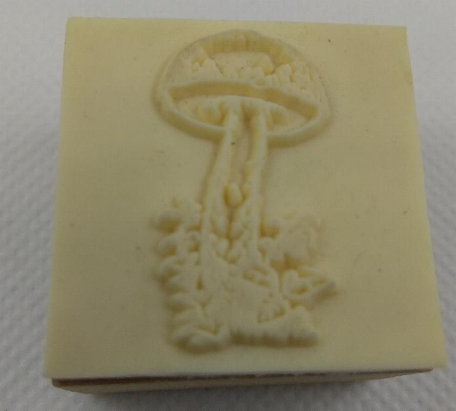 Tampon bois champingnon pour carte 3D