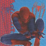 Serviette Spiderman et sa toile de 33 cm X 33 cm 2 plis
