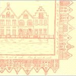 Serviette papier  motif Bruge 33 cm X 33 cm 3 plis