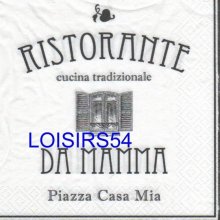 Serviette papier Restaurant Piazza Casa Mia