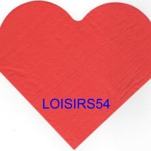 Serviette papier forme coeur tout rouge