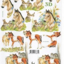 Feuilles 3D 2 poneys