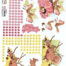 Feuilles à découper 3D Ecureuils