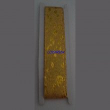 Ruban doré avec motif 1,5 cm x 100 cm pour décoration scrap