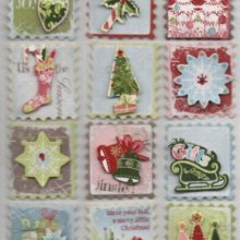 Stickers 3D autocollant timbres de Noël pour décoration