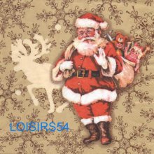 Serviette papier Père Noël et jouets - 33 cm x 33 cm