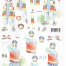 Feuille 3D  ado garçon
