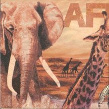 Serviette papier animaux d'Afrique 33 cm X 33 cm 3 plis