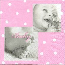 Serviette papier Bébé fille 33 cm X 33 cm 3 plis
