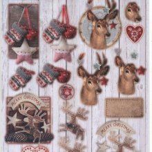 Feuilles 3D biche et hiver