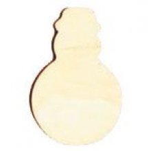 Support bois bonhomme de neige bois à peindre 80 mm x 35mm