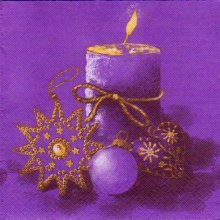 Serviette papier Bougie de Noël 40 cm X 40 cm 3 plis