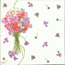 Serviette papier motif fleurs de 33 cm X 33 cm 3 plis
