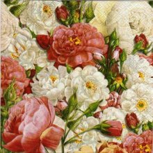 Serviette papier bouquets de roses de 40 cm X 40 cm 3 plis