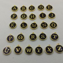 Breloques métal alphabet lot de 26 pièces