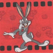 Serviette papier Bug Bunny de 33 cm X 33 cm 2 plis