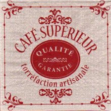 Serviette papier Café supérieur de 33 cm X 33 cm 3 plis