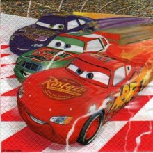Serviette papier Car 2 et Piston Cup de 33 cm X 33 cm 2 plis