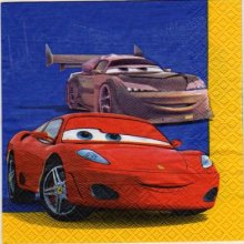 Serviette papier motif Car et Doc de 33 cm X 33 cm 2 plis