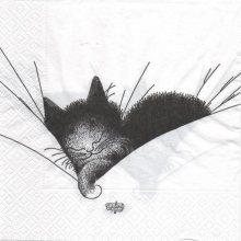 Serviette papier chats dormeur 33 cm X 33 cm 3 plis