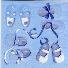 Serviette papier chaussons bleu X 33 cm 3 plis