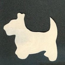 Support bois chien en bois à peindre 50 mm x 35mm