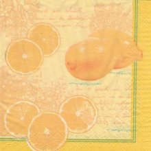 Serviette papier citrons et agrume 33 cmX33 cm 3 plis