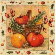Serviette papier motif citrouille de 33 cm X 33 cm 3 plis