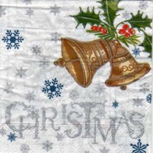 Serviette papier cloche de Noël 33 cm X 33 cm 3 plis