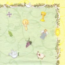 Serviette papier motif communion de 33 cm X 33 cm 3 plis