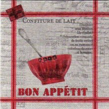 Serviette papier confiture de lait 33 cm X 33 cm 3 plis