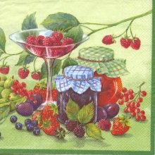 Serviette papier motif confiture de 33 cm X 33 cm 3 plis