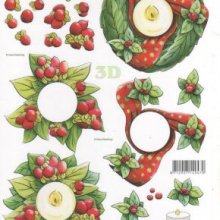 Feuilles 3D Couronne de Noël