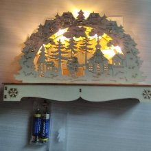 Déco Noël paysage hiver avec lumière