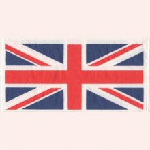 Serviette papier drapeau anglais 33 cm X 33 cm 3 plis
