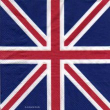 Serviette papier drapeau Britanique 33 cm X 33 cm 3 plis