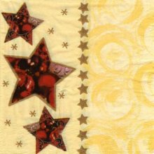Serviette papier étoile Noël 33 cm X 33 cm 3 plis