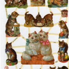 Feuilles à découper 3D chats