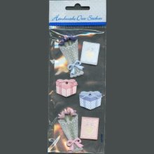 Stickers 3D fleurs et cadeau