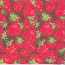 Serviette papier fraises 33 cm X 33 cm 3 plis
