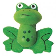 Grenouille bois peint sachet de 8 pièces