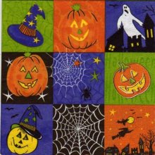 Serviette papier Halloween et chapeau 33 cm X 33 cm 3 plis